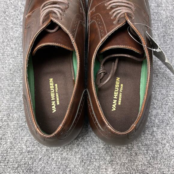 Van Heusen Comfort Wingtip Oxford Cognac Shoes Size 12 M main image 6